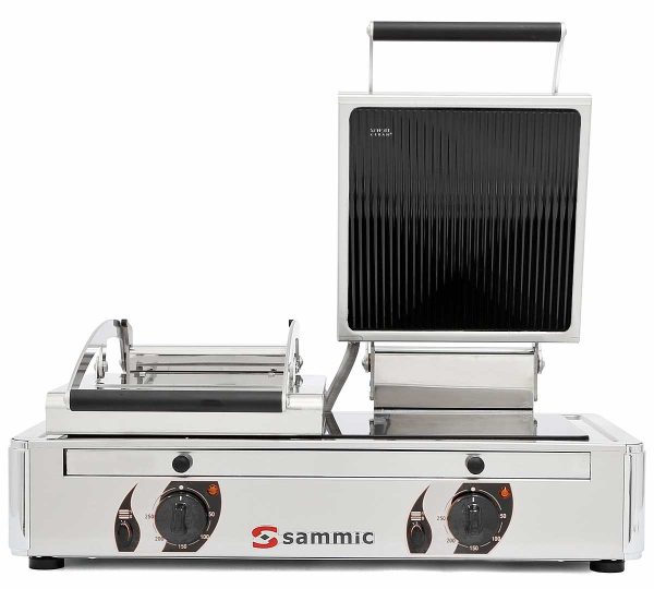 sammic plancha vitro grill doble lisa acanalada 01